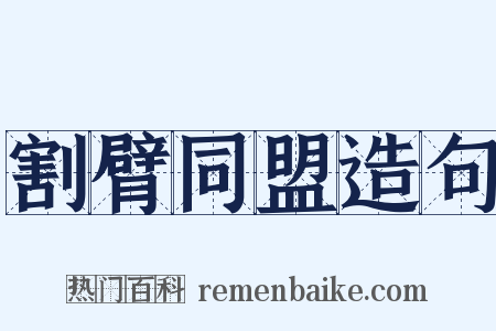 割臂同盟造句是什么意思的图片